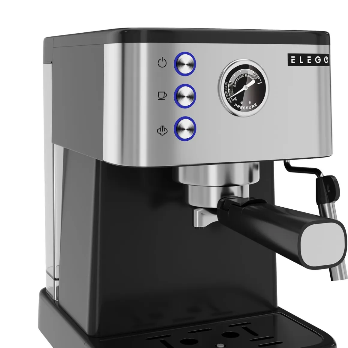 Siebträgermaschine BARISTA Edelstahl 20 bar