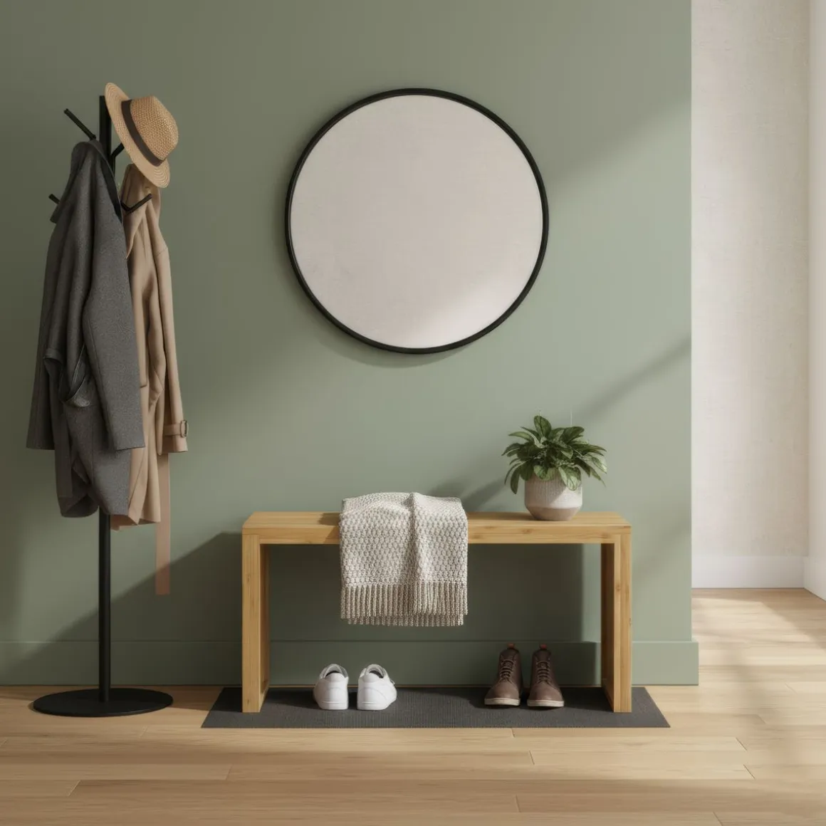 Sitzbank Bambus NORESSO 90 cm natur