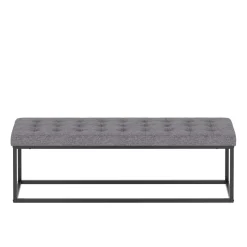 Sitzbank CELINA 120 cm grau/schwarz