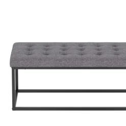 Sitzbank CELINA 120 cm grau/schwarz
