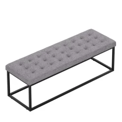 Sitzbank CELINA 120 cm grau/schwarz