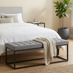 Sitzbank CELINA 120 cm grau/schwarz