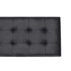 Sitzbank Leder DELIA 113 cm schwarz