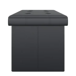 Sitzbank Leder JORIS 76 cm schwarz