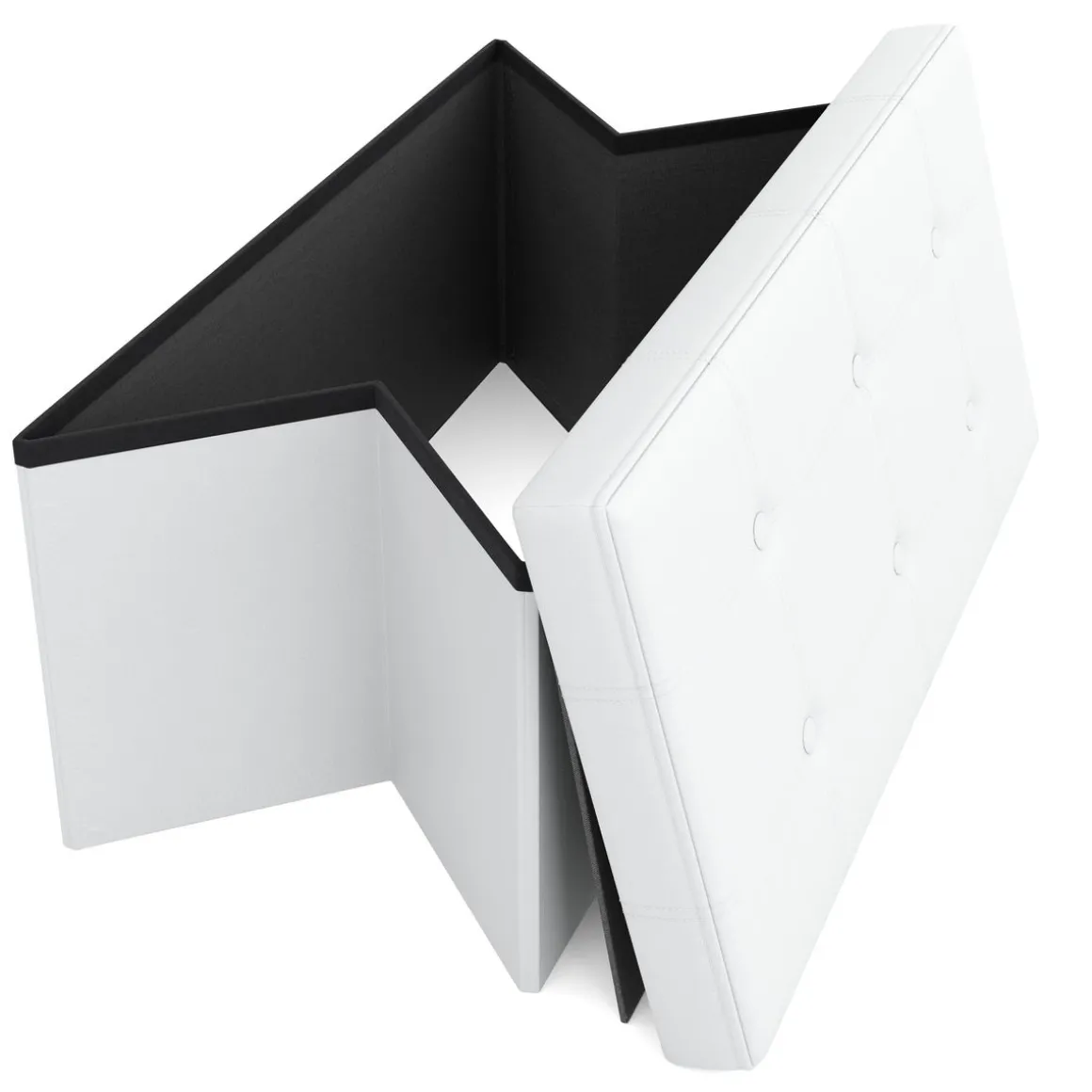 Sitzbank Leder JORIS 76 cm weiss