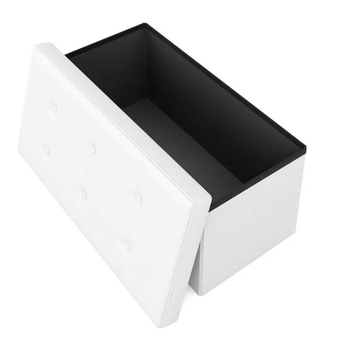 Sitzbank Leder JORIS 76 cm weiss