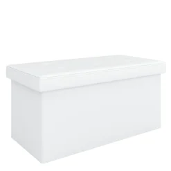 Sitzbank Leder JORIS 76 cm weiss