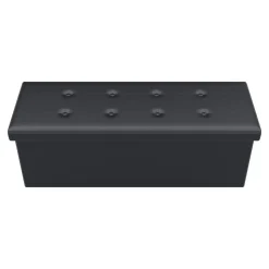 Sitzbank Leder QUINN 114 cm schwarz