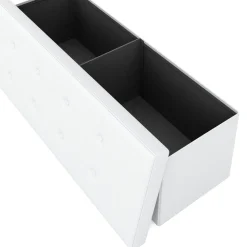 Sitzbank Leder QUINN 114 cm weiss