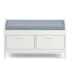 Sitzbank mit Schubladen 100 x 40 x 40 cm weiss