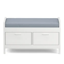 Sitzbank mit Schubladen 100 x 40 x 40 cm weiss