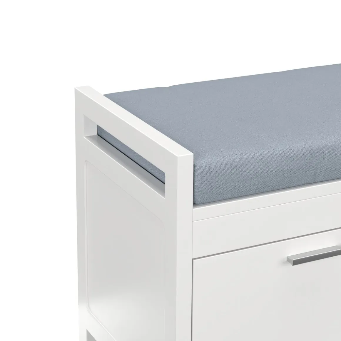 Sitzbank mit Schubladen 100 x 40 x 40 cm weiss