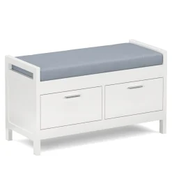 Sitzbank mit Schubladen 100 x 40 x 40 cm weiss