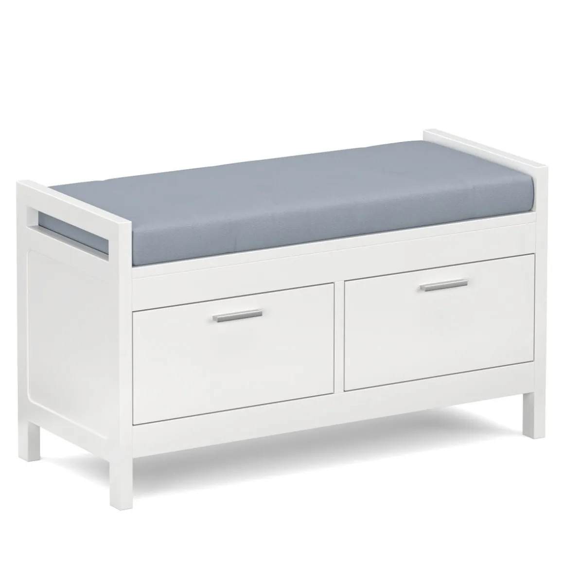 Sitzbank mit Schubladen 100 x 40 x 40 cm weiss