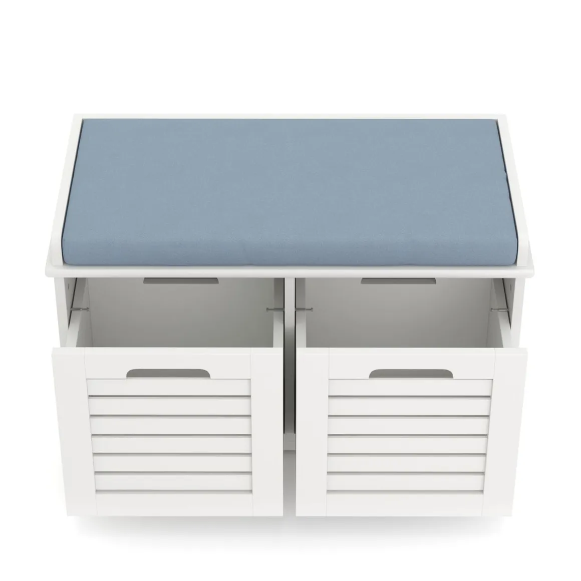Sitzbank mit 2 Staufächer KAMILA 71 x 34 x 43 cm weiss