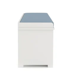 Sitzbank mit 3 Staufächer KAMILA 105 x 34 x 43 cm weiss/hellbraun