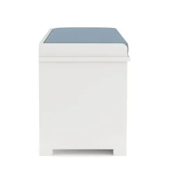 Sitzbank mit 2 Staufächer KAMILA 71 x 34 x 43 cm weiss/hellbraun