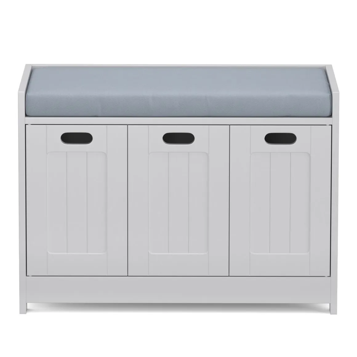 Sitzbank mit Stauraum 90 x 35 x 45 cm grau