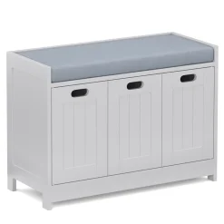 Sitzbank mit Stauraum 90 x 35 x 45 cm grau