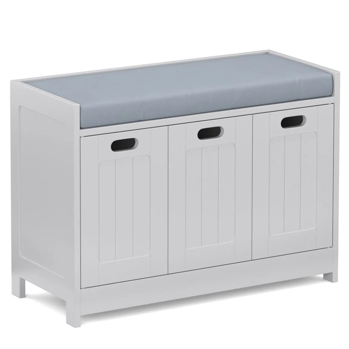 Sitzbank mit Stauraum 90 x 35 x 45 cm grau