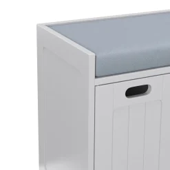 Sitzbank mit Stauraum 90 x 35 x 45 cm grau
