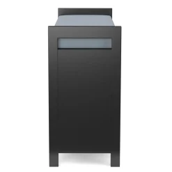 Sitzbank mit Stauraum 91 x 30 x 50 cm schwarz