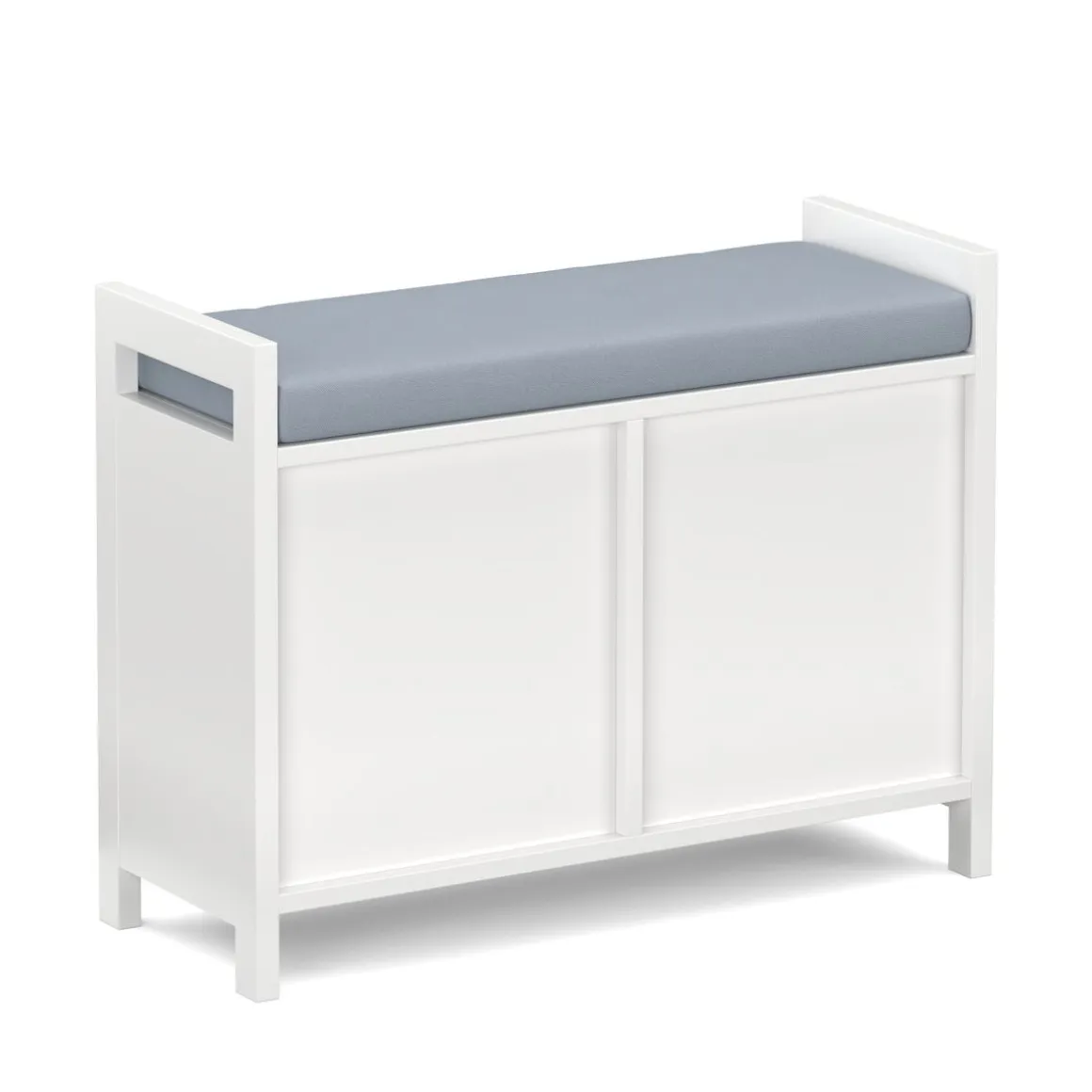 Sitzbank mit Stauraum 91 x 30 x 50 cm weiss