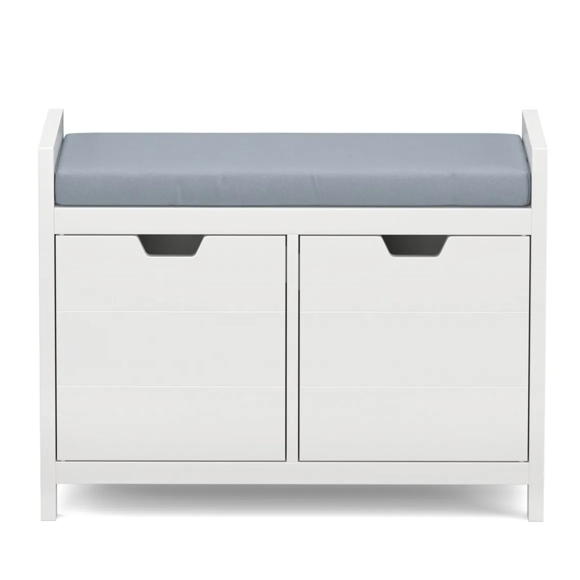 Sitzbank mit Stauraum 91 x 30 x 50 cm weiss