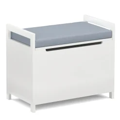Sitzbank mit Stauraum 86 x 38 x 54 cm weiss