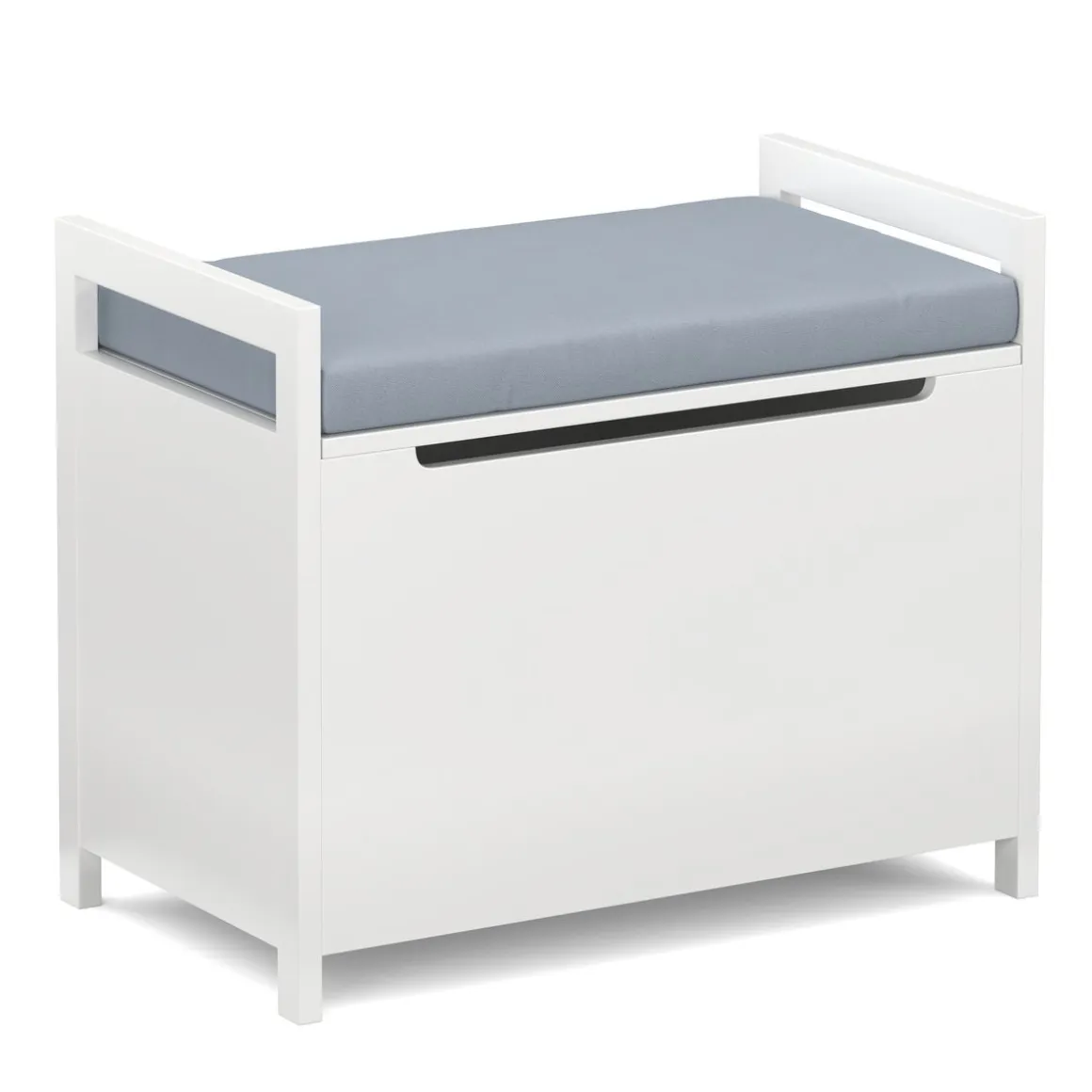 Sitzbank mit Stauraum 86 x 38 x 54 cm weiss