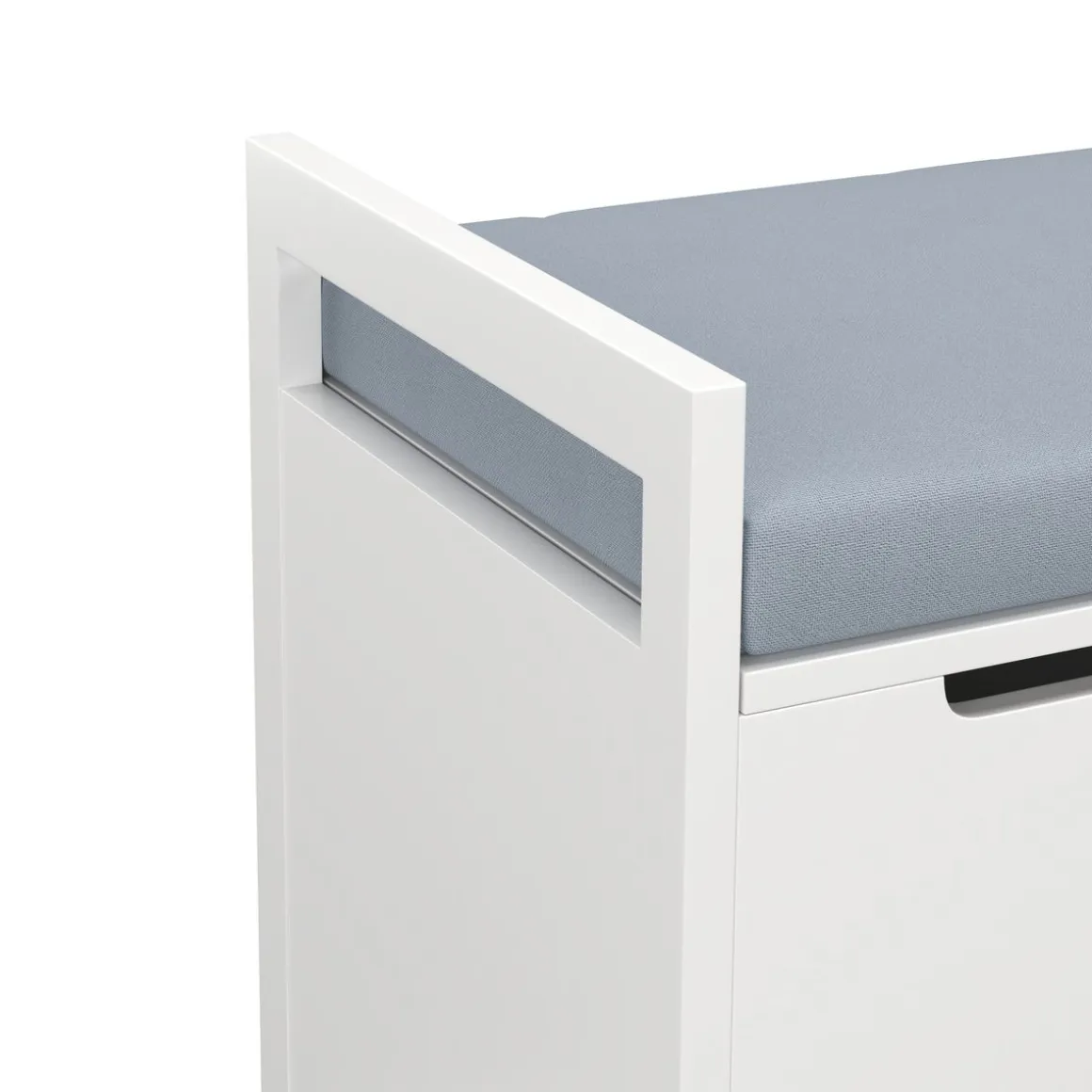 Sitzbank mit Stauraum 86 x 38 x 54 cm weiss