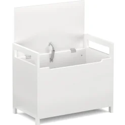 Sitzbank mit Stauraum 86 x 38 x 54 cm weiss