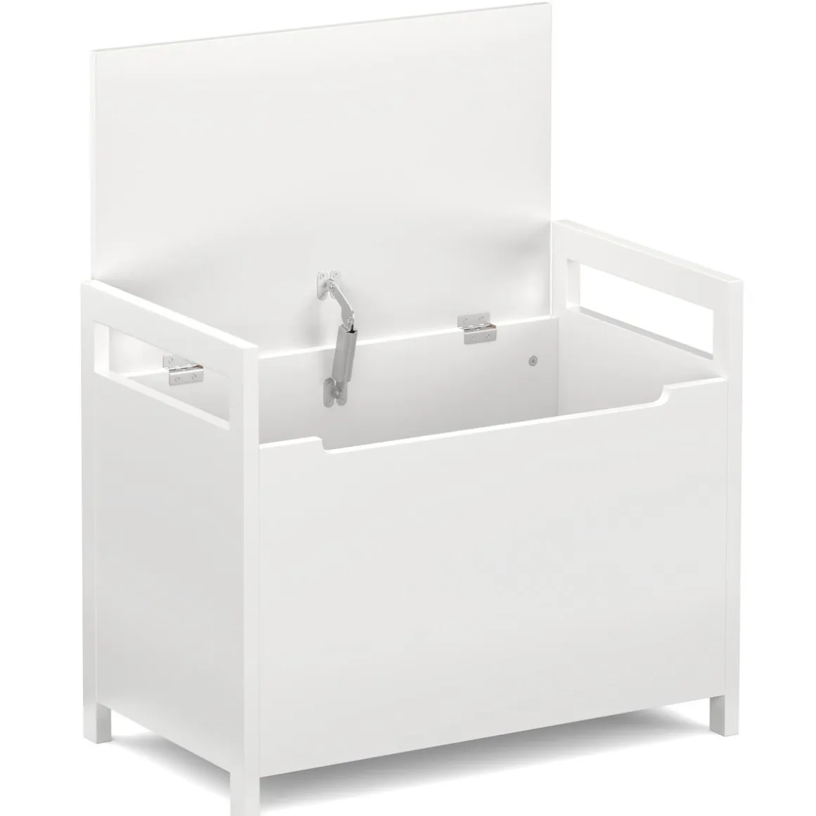 Sitzbank mit Stauraum 86 x 38 x 54 cm weiss