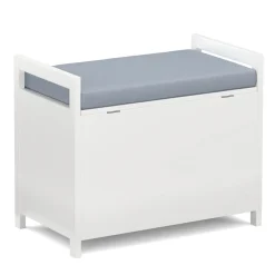 Sitzbank mit Stauraum 86 x 38 x 54 cm weiss