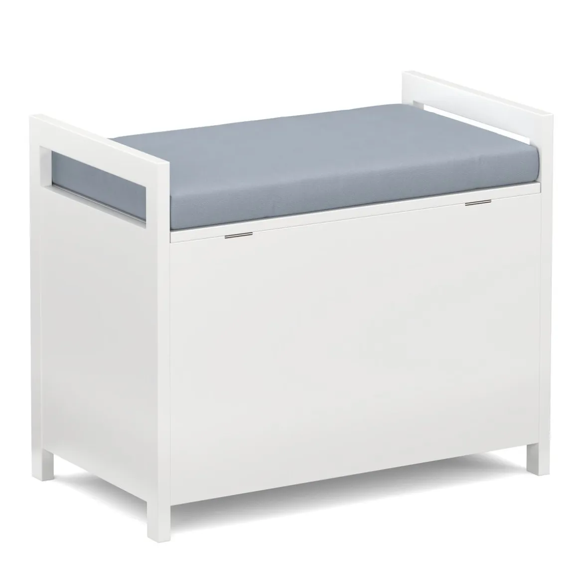 Sitzbank mit Stauraum 86 x 38 x 54 cm weiss