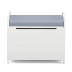 Sitzbank mit Stauraum 86 x 38 x 54 cm weiss