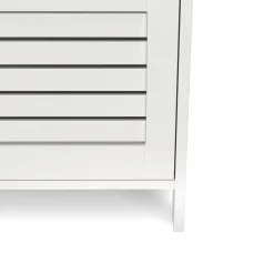 Sitzbank mit Stauraum 90 x 33 x 50 cm weiss