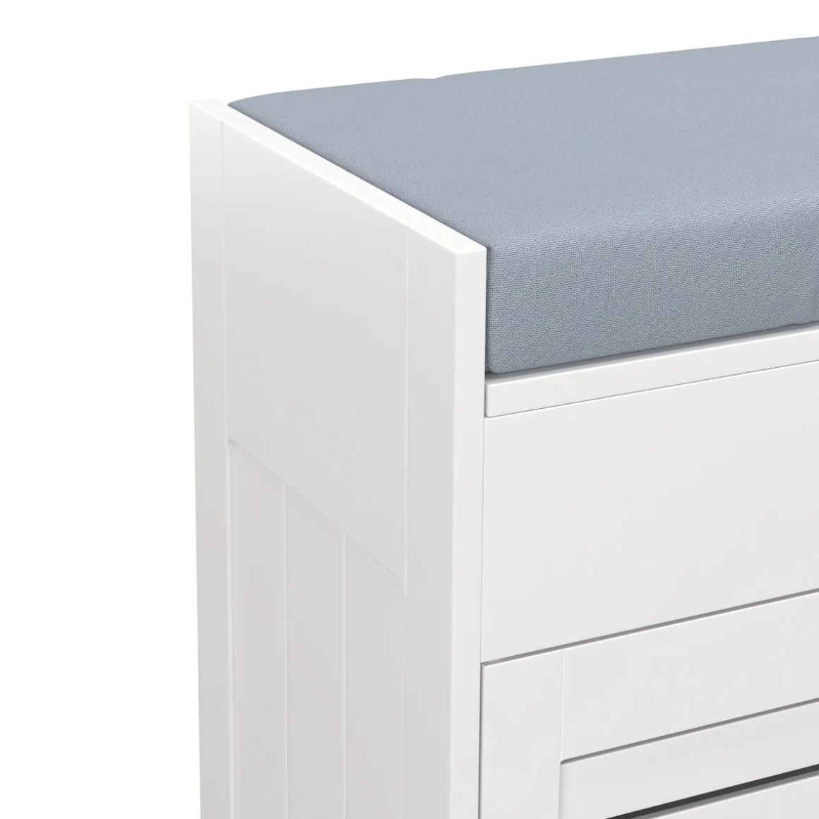 Sitzbank mit Stauraum 90 x 33 x 50 cm weiss