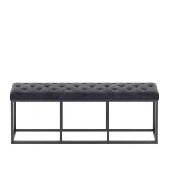 Sitzbank Samt BELINDA 120 cm schwarz