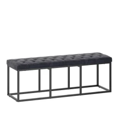 Sitzbank Samt BELINDA 120 cm schwarz