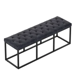 Sitzbank Samt BELINDA 120 cm schwarz