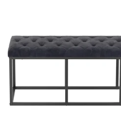 Sitzbank Samt BELINDA 120 cm schwarz