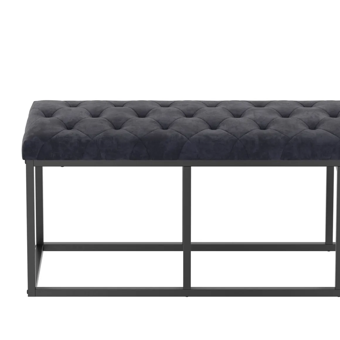 Sitzbank Samt BELINDA 120 cm schwarz