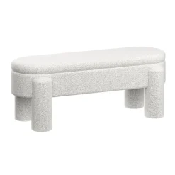 Sitzbank Teddy BEBRA mit Stauraum 114 x 45 x 45 cm weiss