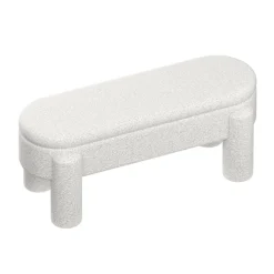 Sitzbank Teddy BEBRA mit Stauraum 114 x 45 x 45 cm weiss