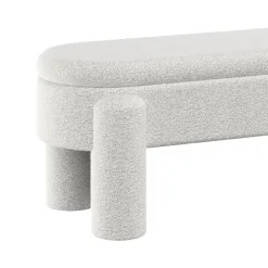 Sitzbank Teddy BEBRA mit Stauraum 114 x 45 x 45 cm weiss