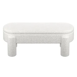 Sitzbank Teddy BEBRA mit Stauraum 114 x 45 x 45 cm weiss