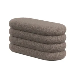 Sitzbank Teddy RISS mit Stauraum 100 x 42 x 42 cm braun