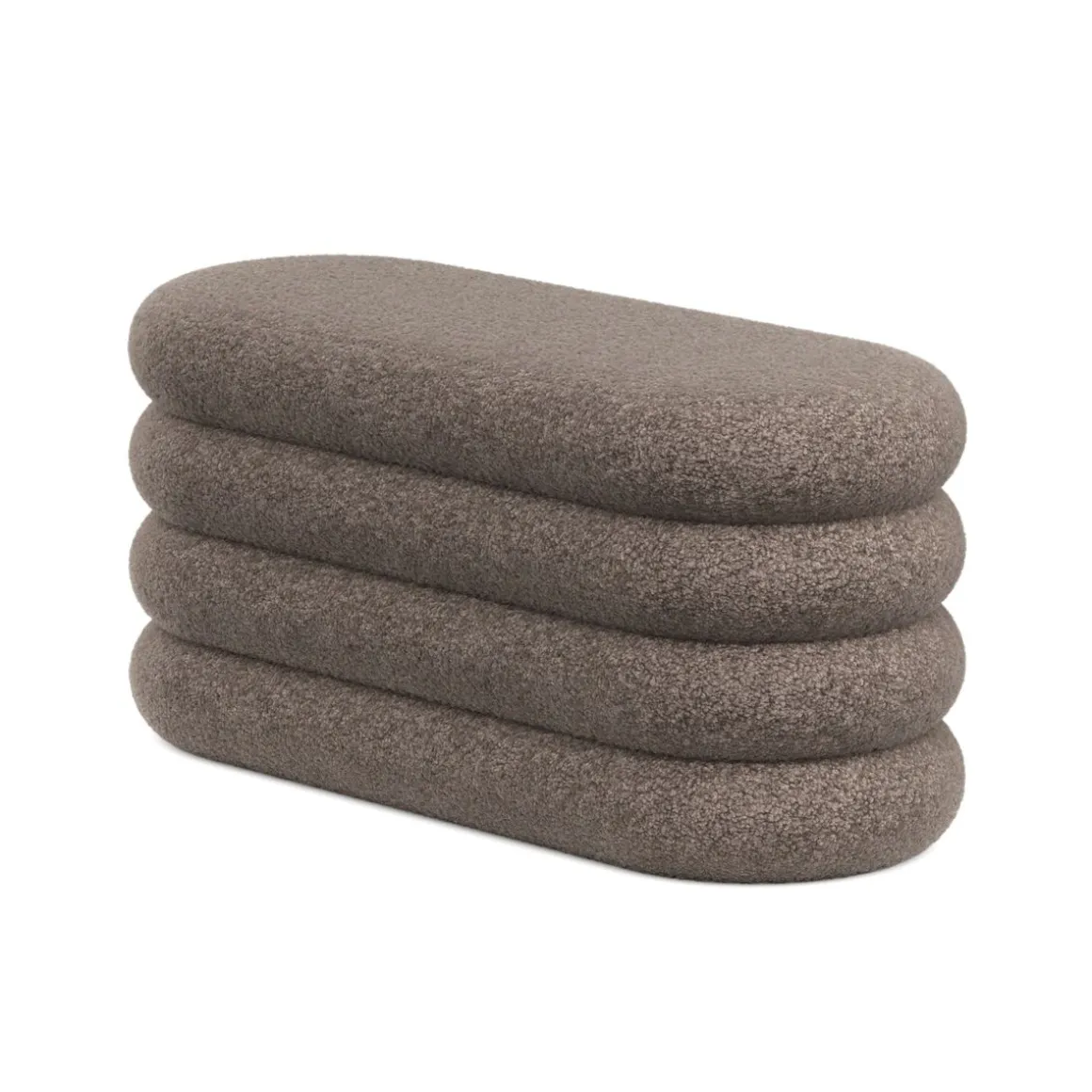 Sitzbank Teddy RISS mit Stauraum 100 x 42 x 42 cm braun