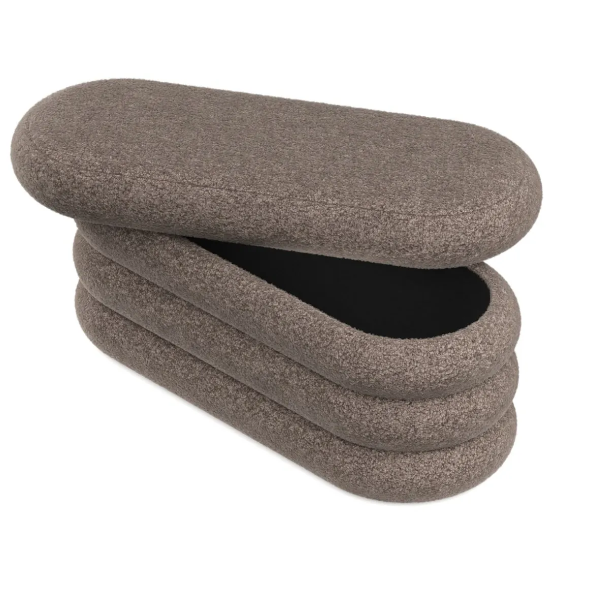 Sitzbank Teddy RISS mit Stauraum 100 x 42 x 42 cm braun